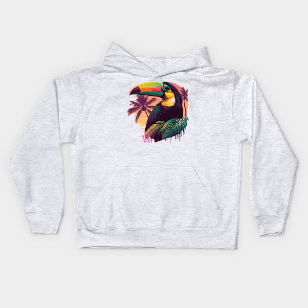 Toucan Paradise Kids Hoodie by nikovega21